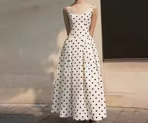 Luna Polka Dot Satin Mini Dress