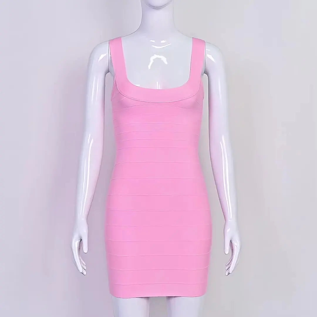 Rosé Ember Bandage Mini Dress