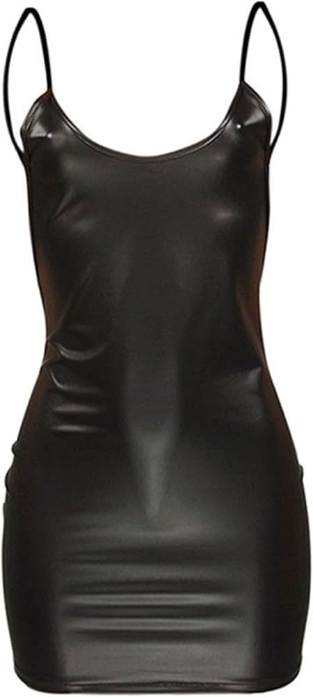 Noir Venom Faux Leather Mini Dress