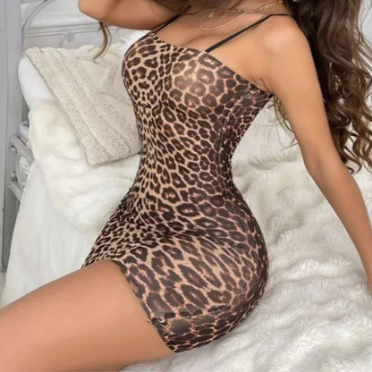 Midnight Muse Leopard Dress